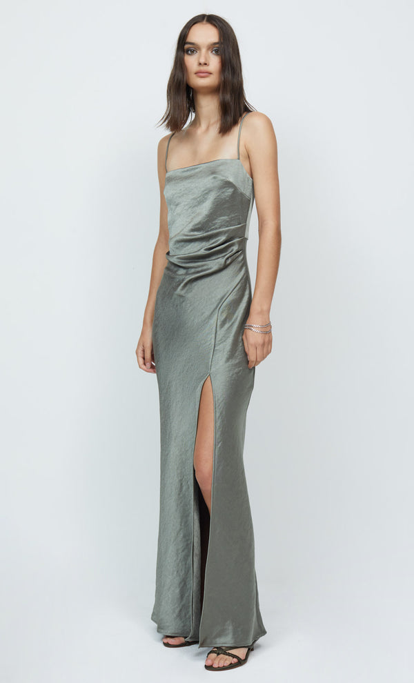 NADIA MAXI DRESS - DARK OLIVE