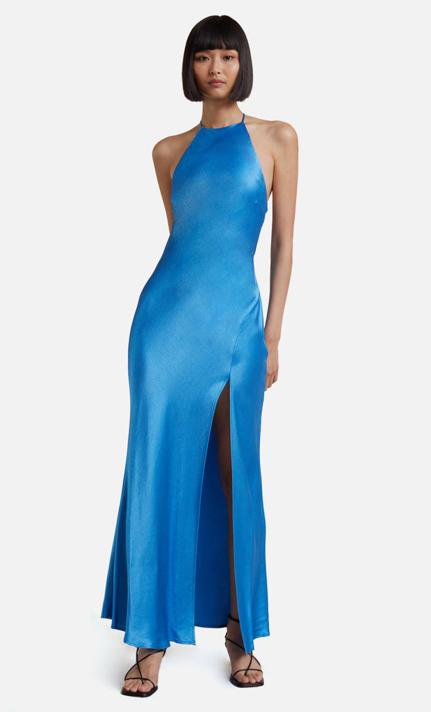 LOREN HALTER MIDI DRESS - MID BLUE