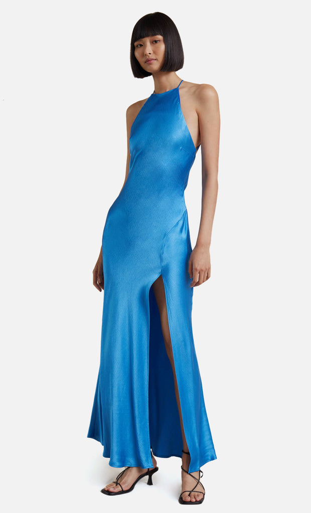 LOREN HALTER MIDI DRESS - MID BLUE