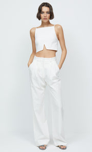 KATE CROPPED TOP - IVORY