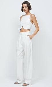 KATE CROPPED TOP - IVORY