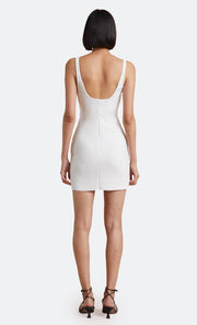 Karina Square Neck Mini Dress in White Ivory by Bec + Bridge