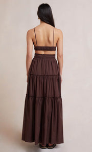 CARLA V MAXI DRESS - CHOCOLATE