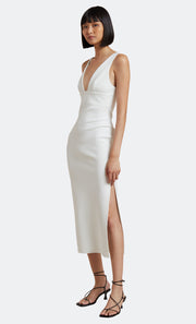 IRIS MIDI DRESS - IVORY