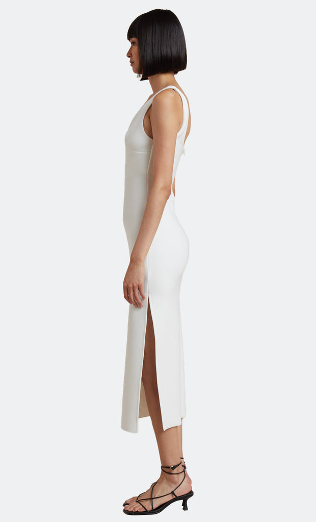 IRIS MIDI DRESS - IVORY