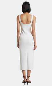 IRIS MIDI DRESS - IVORY