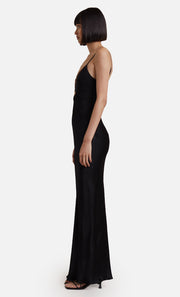 HEATHER MAXI DRESS - BLACK/CHOC