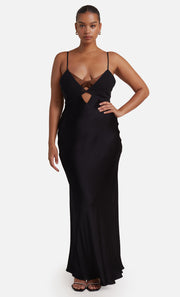 HEATHER MAXI DRESS - BLACK/CHOC