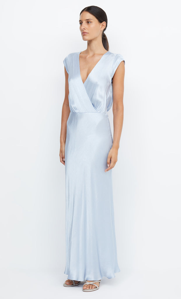 Moon Dance Maxi Dress in Dusty Blue Silk Bridesmaid Dress by Bec + Bridge