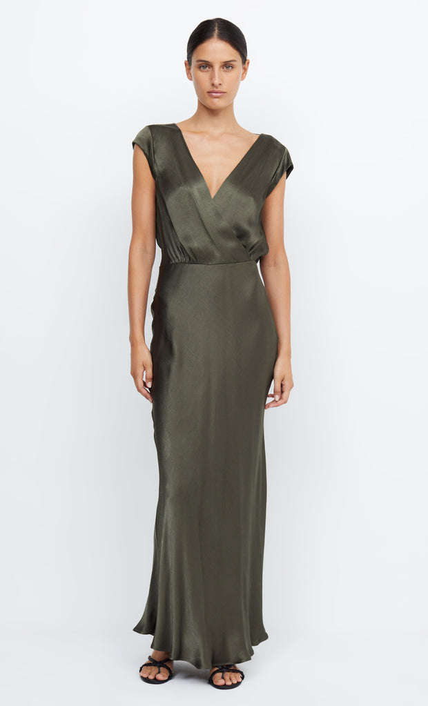 Moon Dance Maxi Formal Bridesmaid Dress in Dark Willow Green by Bec + Bridge