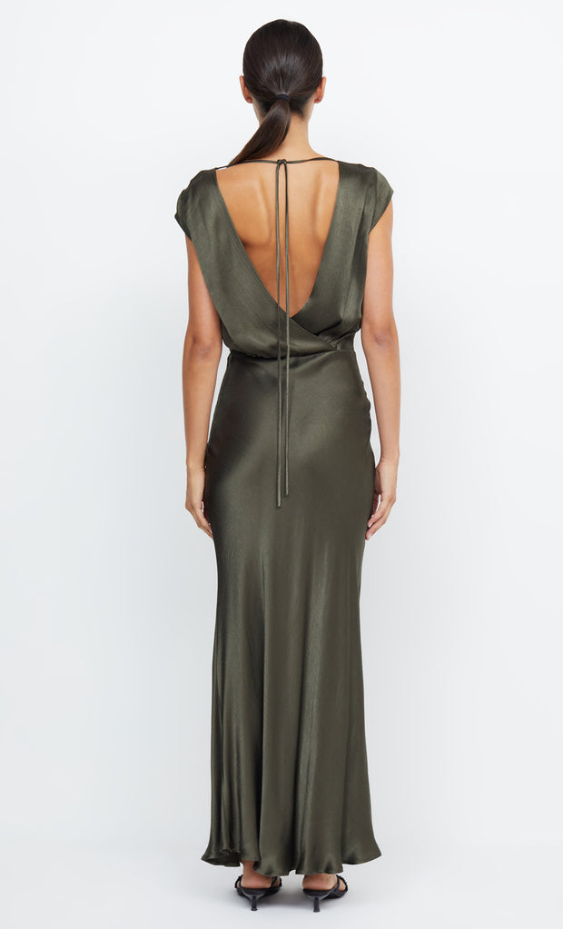 Moon Dance Maxi Formal Bridesmaid Dress in Dark Willow Green by Bec + Bridge