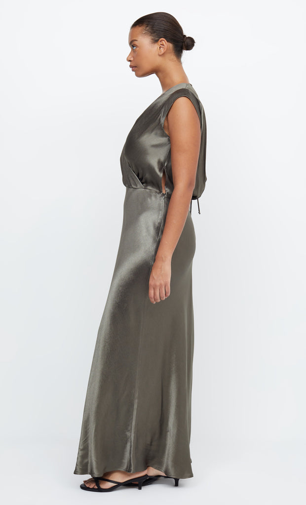 Moon Dance Maxi Formal Bridesmaid Dress in Dark Willow Green by Bec + Bridge