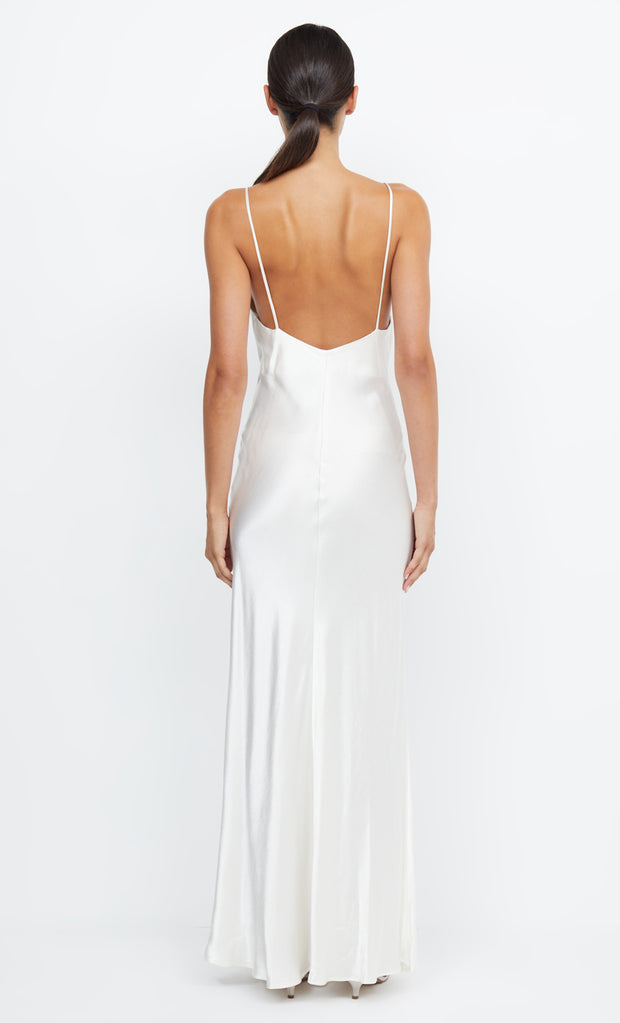 Moon Dance V Neck Maxi Bridal Bridesmaid Dress in Ivory White by Bec + Bridge