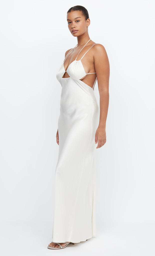 ADORE TIE MAXI DRESS - CREAM