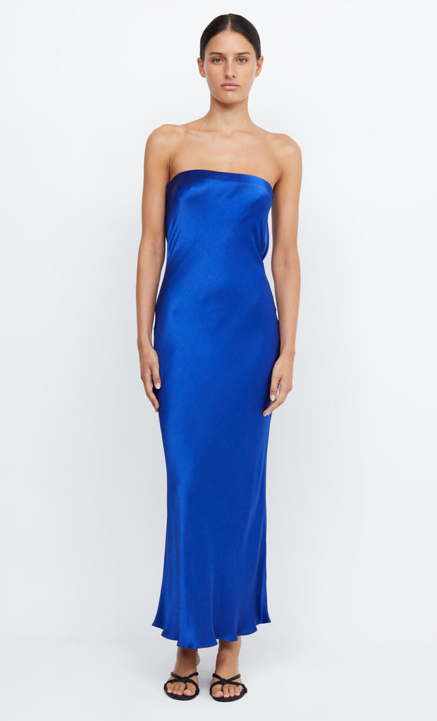 MOON DANCE STRAPLESS DRESS - MEDITERRANEAN BLUE