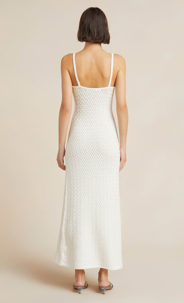 EFFIE KNIT KEY MAXI DRESS - IVORY