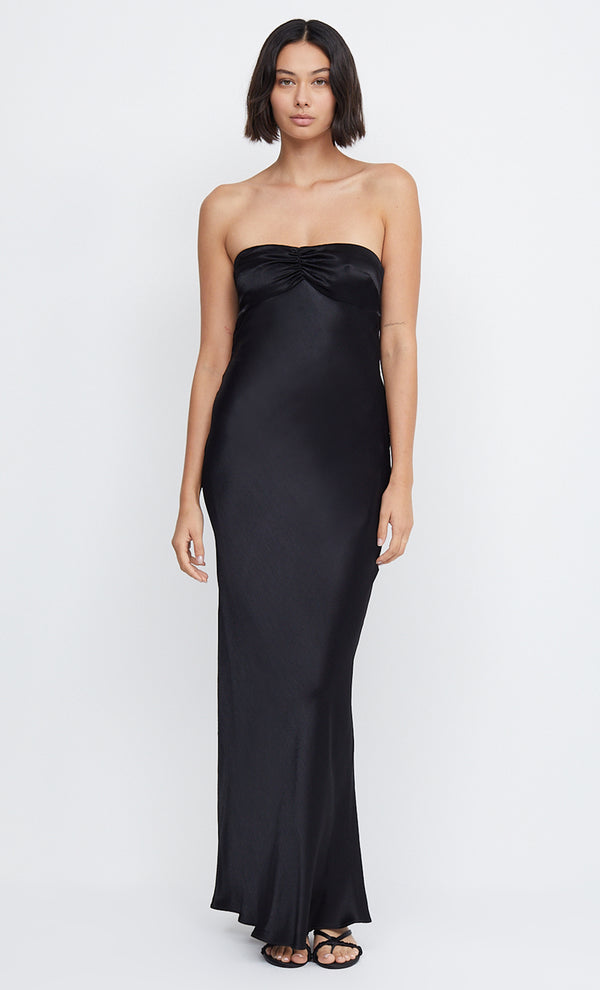 INDI STRAPLESS MAXI DRESS - BLACK