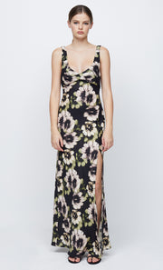 BLOOM LINEN MAXI - BLACK PRINT