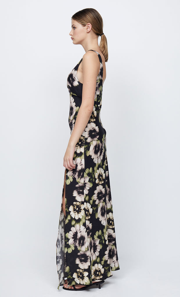 BLOOM LINEN MAXI - BLACK PRINT