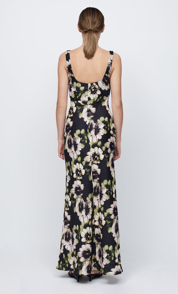 BLOOM LINEN MAXI - BLACK PRINT