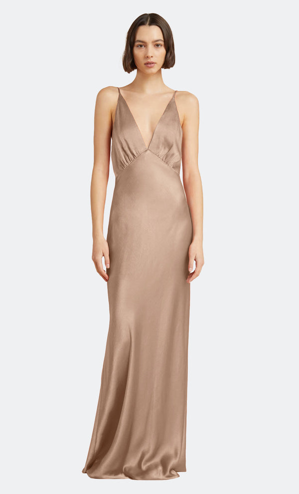 LORELAI V MAXI DRESS - GOLDEN