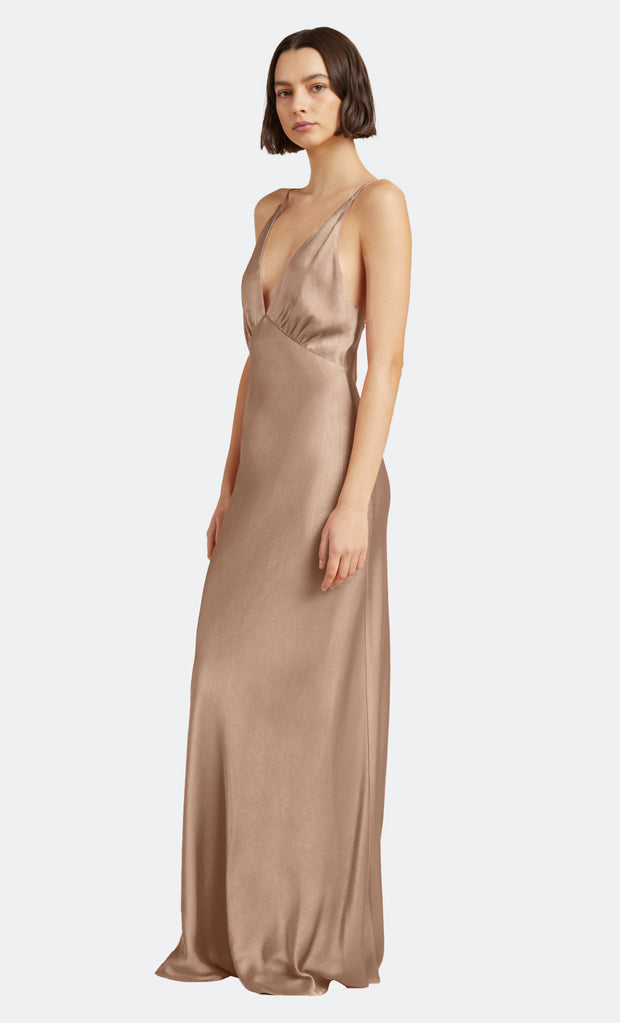 LORELAI V MAXI DRESS - GOLDEN