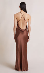 ANNIKA MAXI DRESS - CHOCOLATE