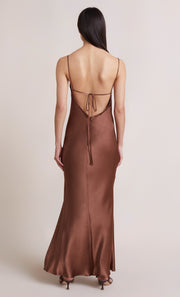 ANNIKA COWL MAXI DRESS - CHOCOLATE