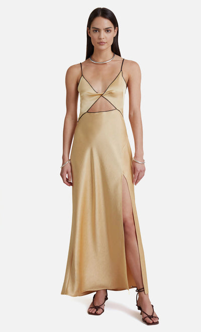 HAZEL MAXI DRESS - WHEAT