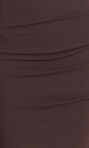 YASMIN MIDI DRESS - COGNAC