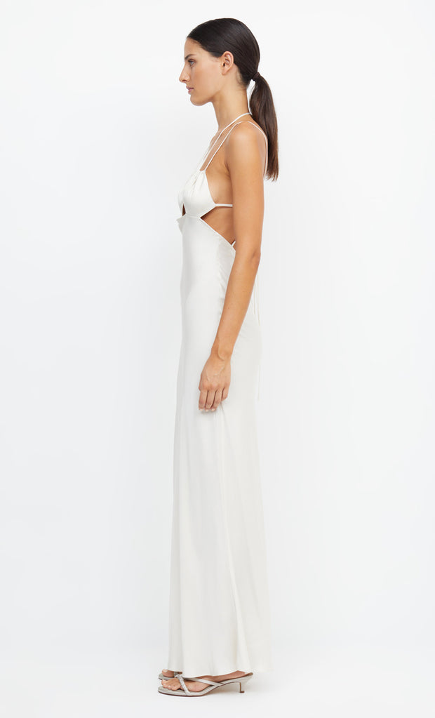 ADORE TIE MAXI DRESS - CREAM