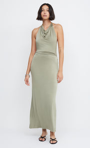 ARIEL HALTER MAXI DRESS - SAGE