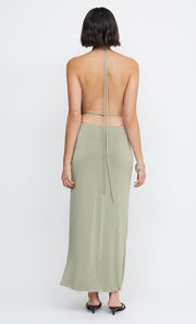 ARIEL HALTER MAXI DRESS - SAGE