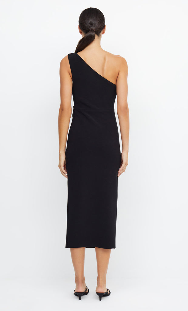 Be Mine Asym Midi Formal Bridemaids Dress in Black by Bec + Bridge