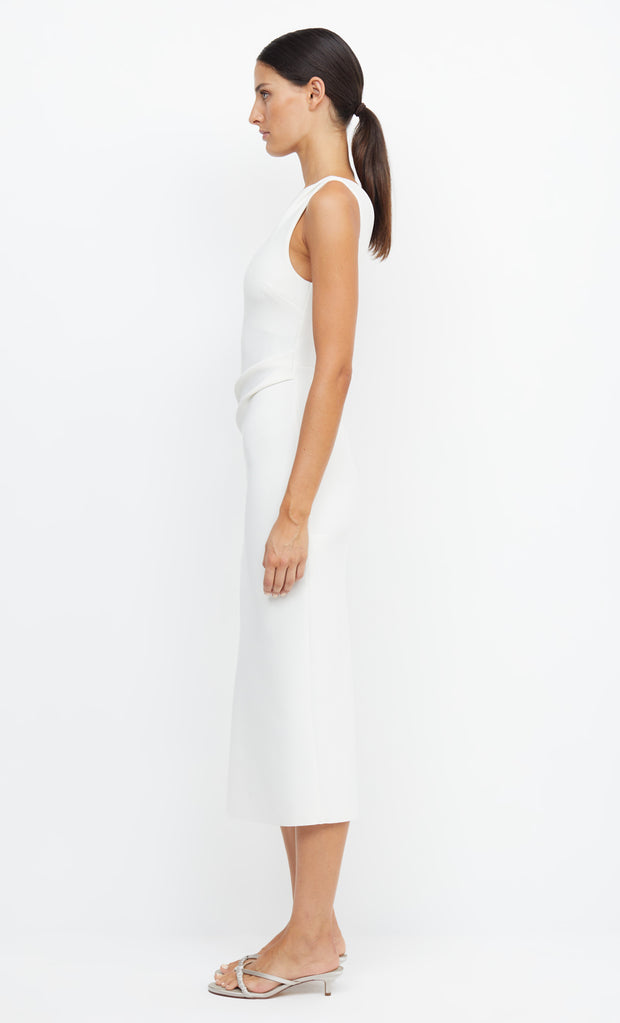 Be Min Asym Midi Bridesmaid Dress in Ivory by Bec + Bridge