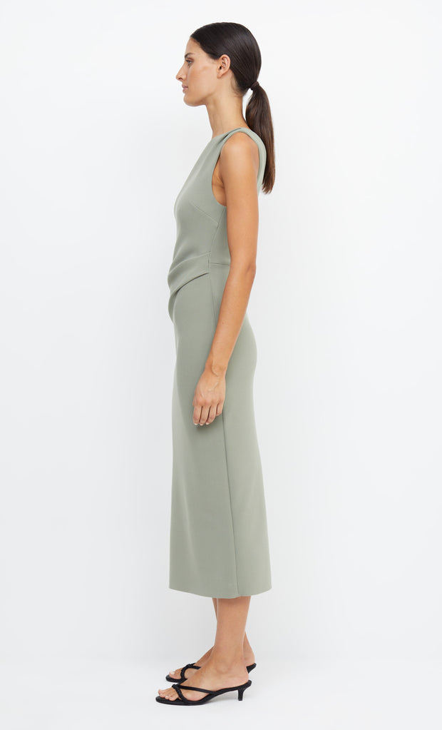 Be Mine Asym Formal Midi Bridesmaid Dress in Sage Green by Bec + Bridge