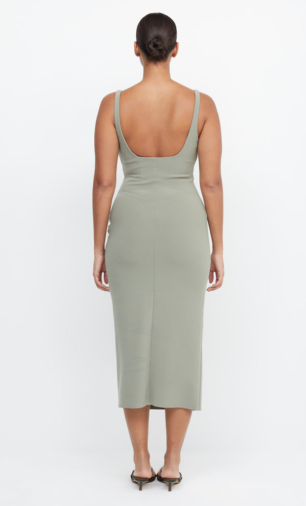 Be Mind Square Neck Bonded Formal Bridesmaid Dress in Sage Green by Bec + Bridge