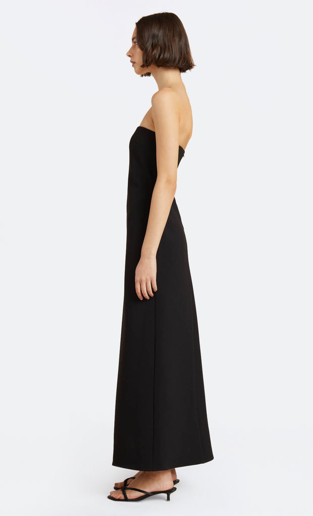 RYAN STRAPLESS DRESS - BLACK