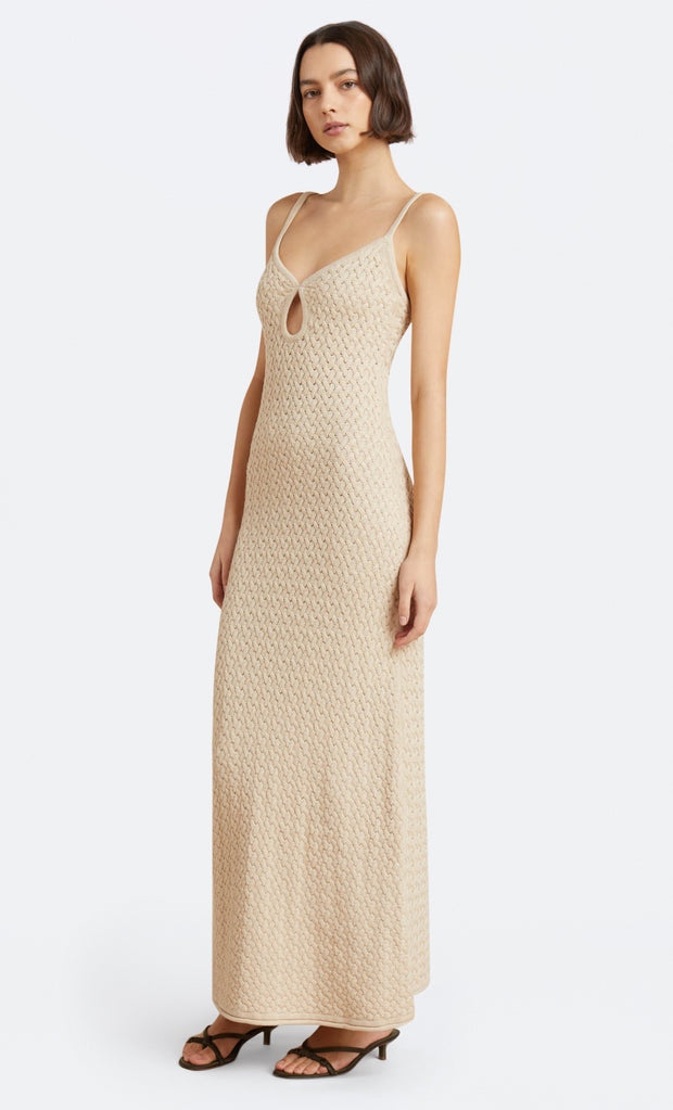 EFFIE KNIT KEY MAXI DRESS - SHELL