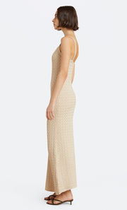 EFFIE KNIT KEY MAXI DRESS - SHELL