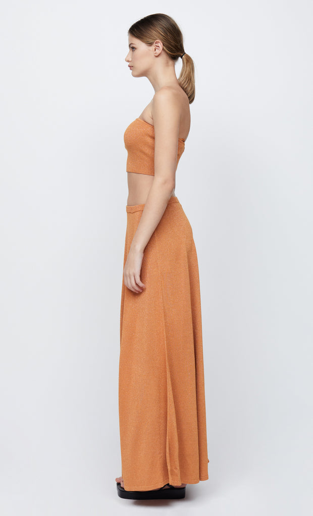 INDYA KNIT MAXI SKIRT - RUST