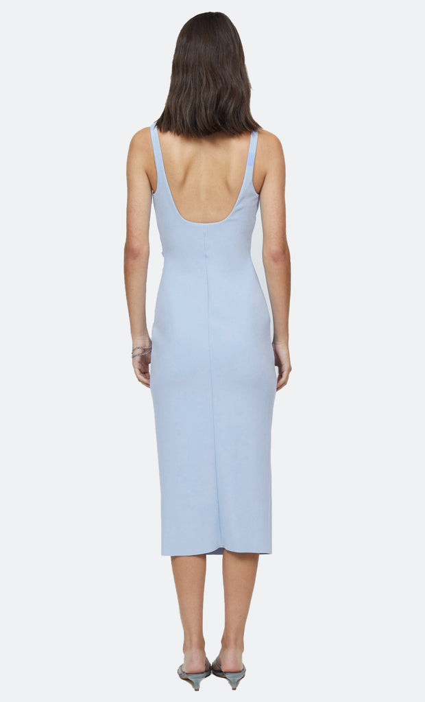 KARINA TUCK MIDI DRESS - POWDER BLUE