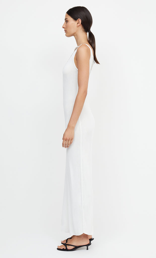 TILDA V NECK KNIT MAXI DRESS - IVORY