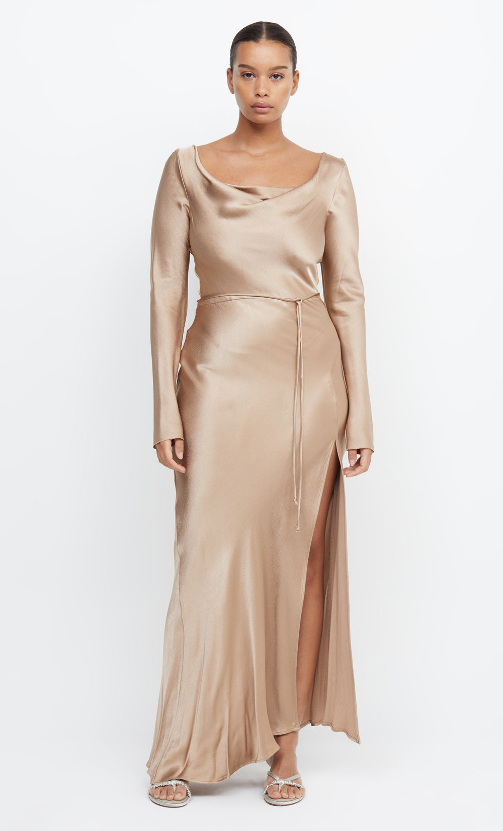 Moon Dance Long Sleeve Maxi Dress in Golden BEC BRIDGE BEC BRIDGE US