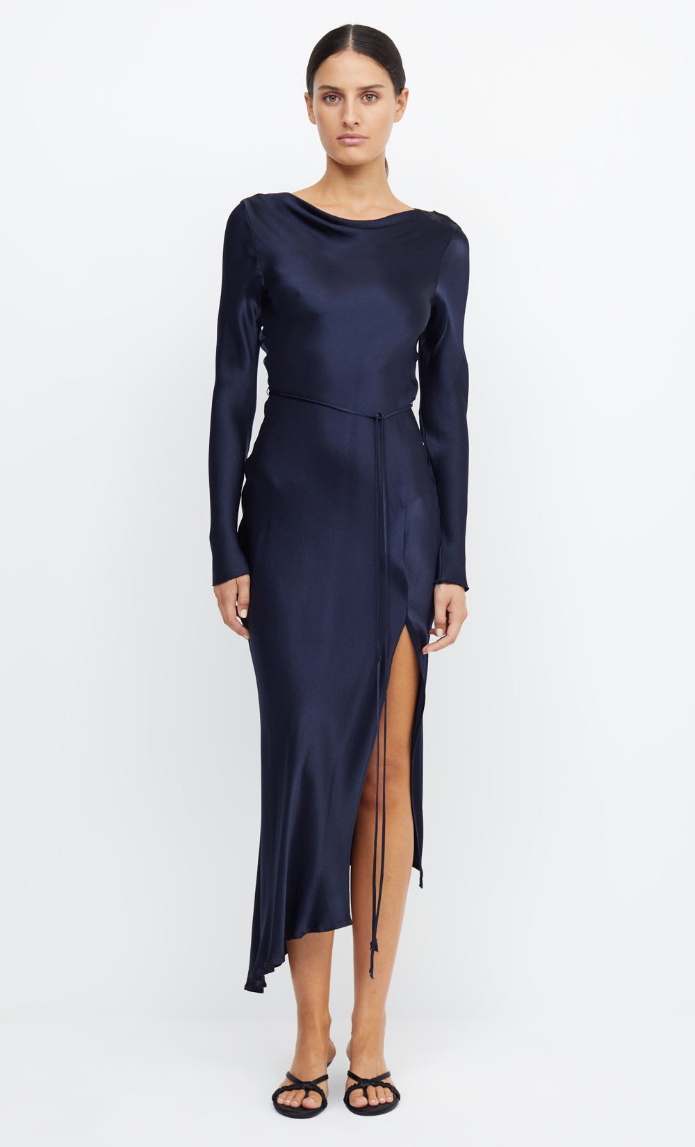 moon dance long sleeve maxi dress - ink $330.00