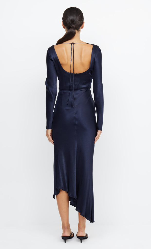 Moon Dance Long Sleeve Maxi Bridesmaid  Formal Dress in Ink Navy by Bec + Bridge