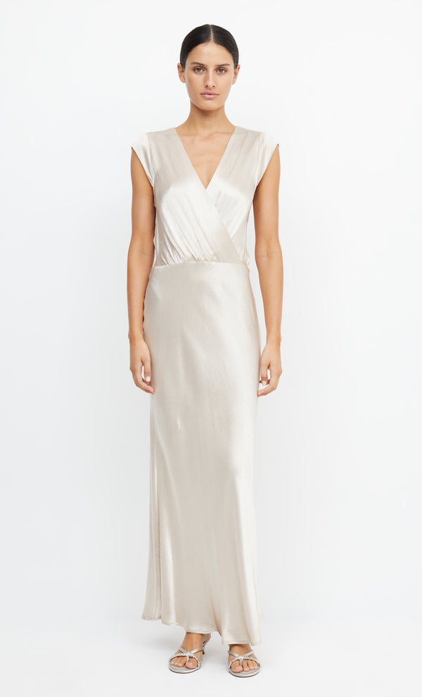 Moon Dance Maxi Dress V Neck in Sand by Bec + Bridge