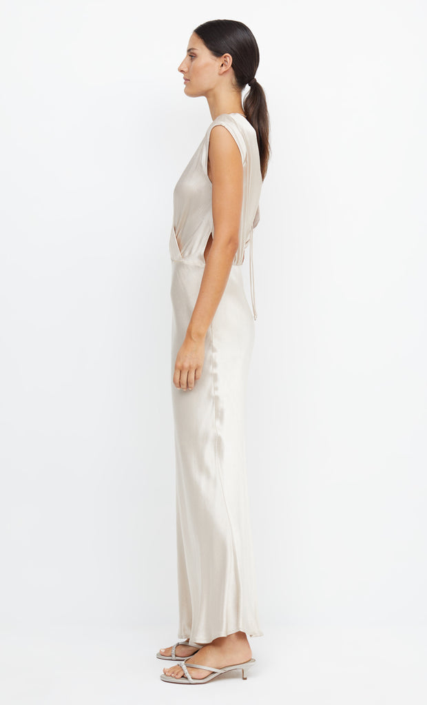 Moon Dance Maxi Dress V Neck in Sand by Bec + Bridge