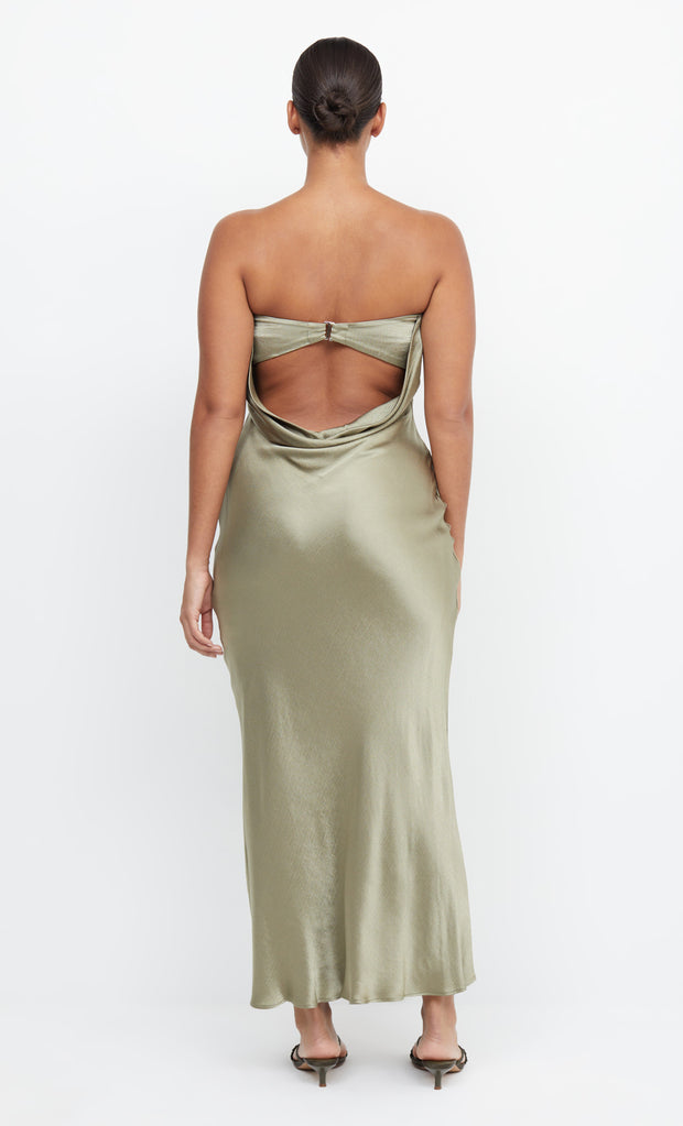 Moon Dance Strapless Bridesmaid Dress in Sage Green by Bec + Bridge