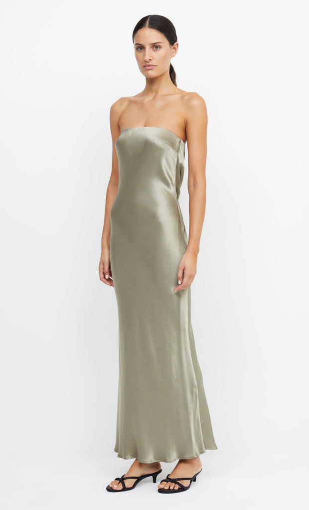 Moon Dance Strapless Bridesmaid Dress in Sage Green by Bec + Bridge